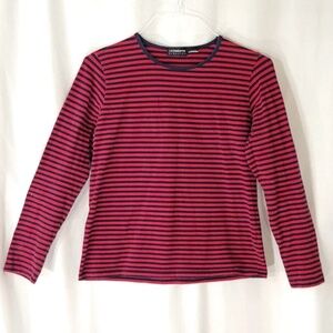 Vintage Red and Navy Striped Classic Top